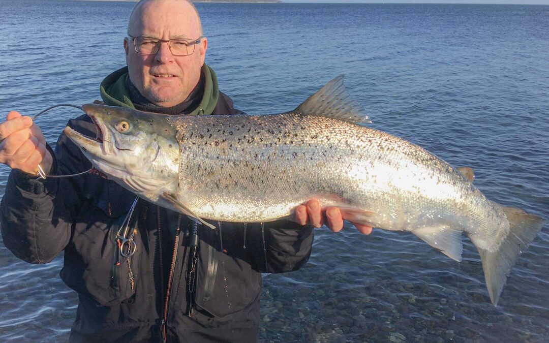 Arne Jensen med 7 kilos blankfisk fra Falster