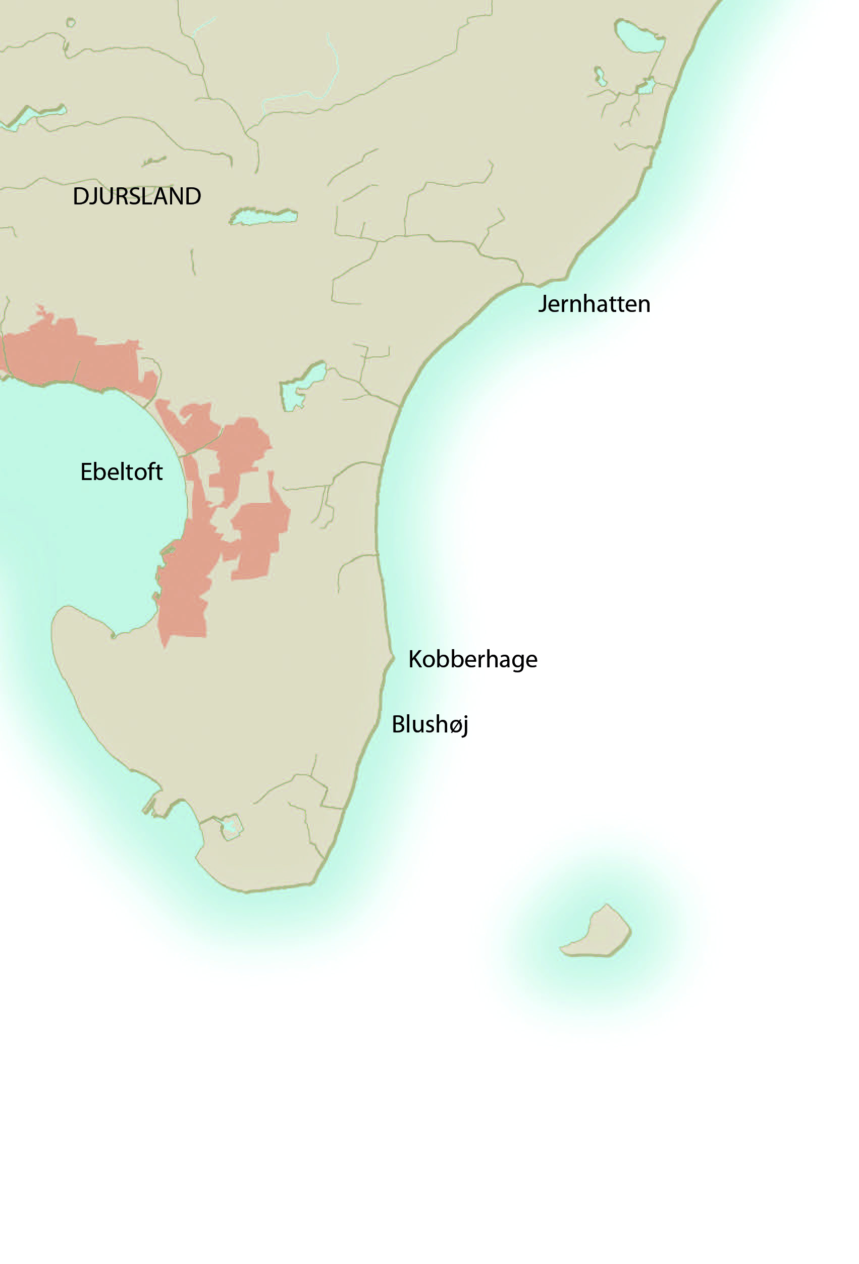 Havørredpladser på det østlige Djursland