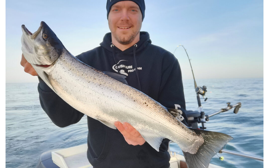 Martin Rasmussen med sin flotte trollingørred fra Stevns.s