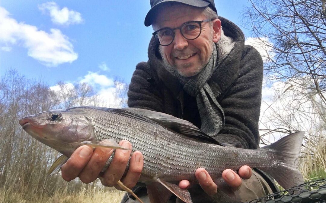 Jørn Nordahl med sin flotte stalling taget under bækørredfiskeri