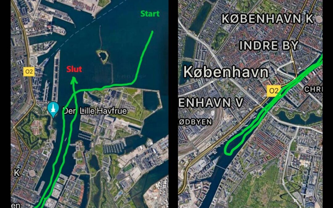 Det bliver denne rute bådede følger til demonstrationen mod dumpning af slam i Øresund den 15 januar 2022
