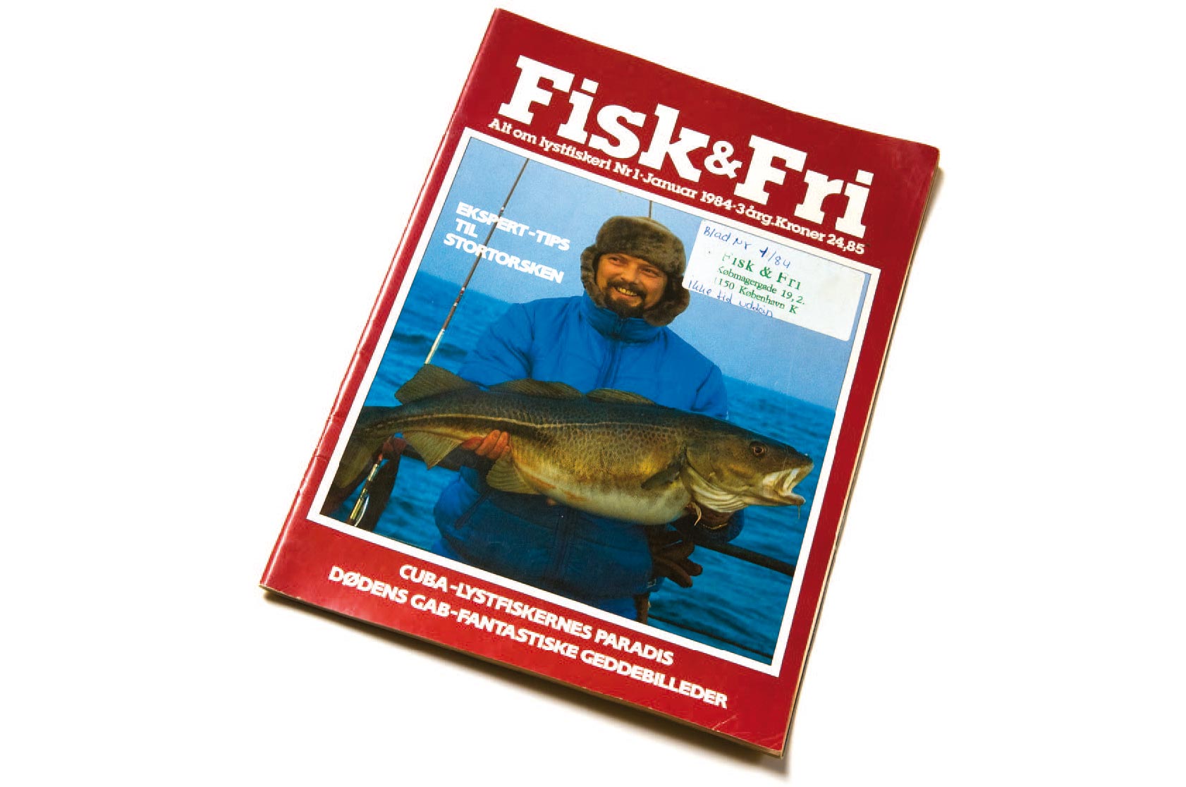 Lige siden firserne har han været på forkant med fiskeriet, og her har du ham på forsiden af Fisk & Fri nr. 1-1984.