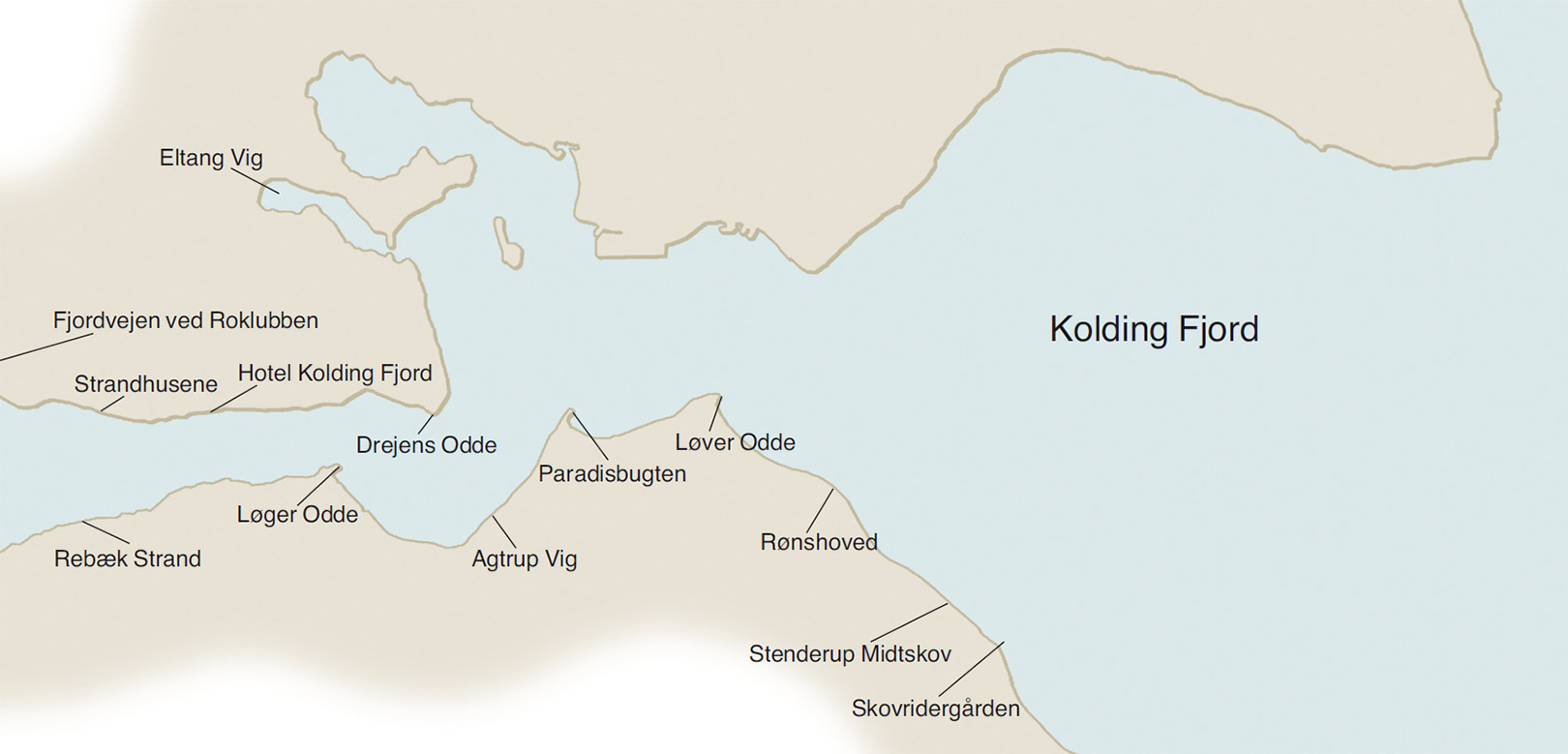 Havørredpladser i Kolding Fjord.