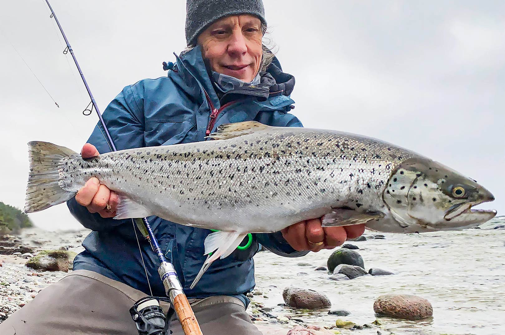 68 cm var denne skøhned af en havørred Nicka fangede på sin forrige tur på den gotlandske kyst.