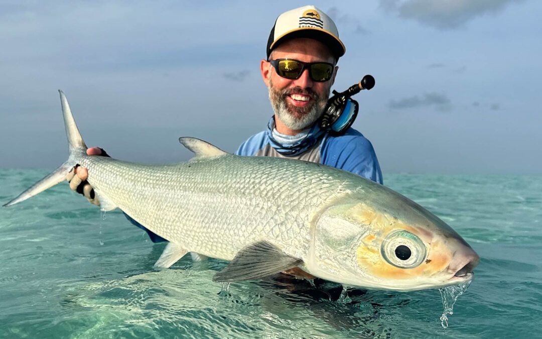 Marc Skovby med sin fantastiske milkfish fra Maldiverne.