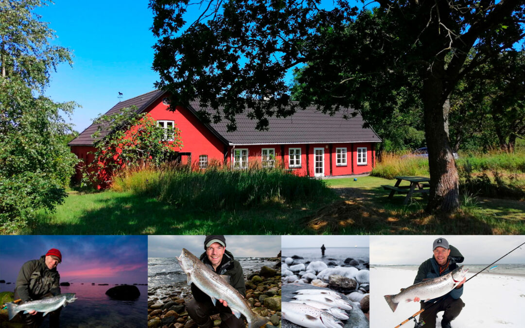Skal du fiske havørred på den bornholmske kyst - så er "Klippely" det perfekte feriehus.