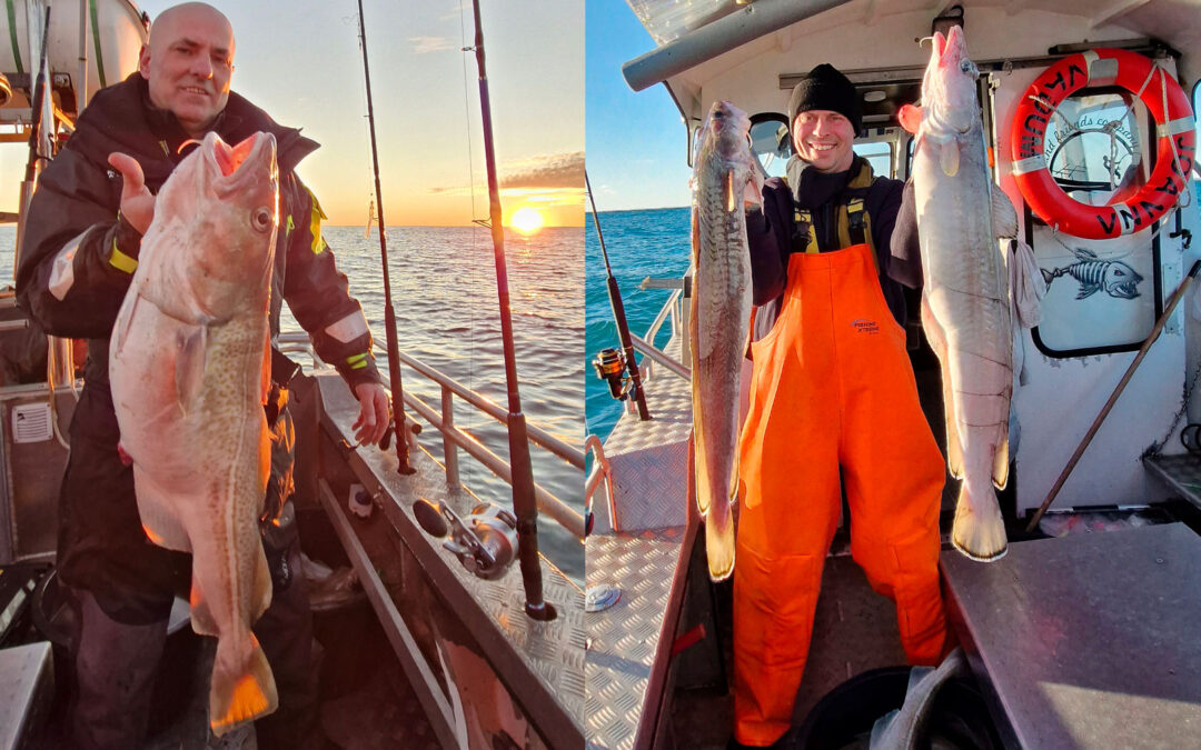 Der blev fanget både flotte torsk og langer ombord på Joanna på Nordsøen i søndags.