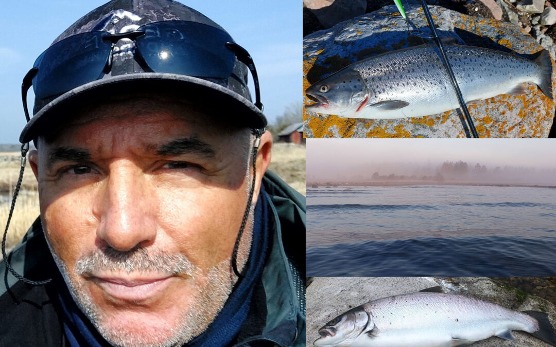 Thierry Du Brail med nogle af sine flotte havørreder fra svenske Öland.