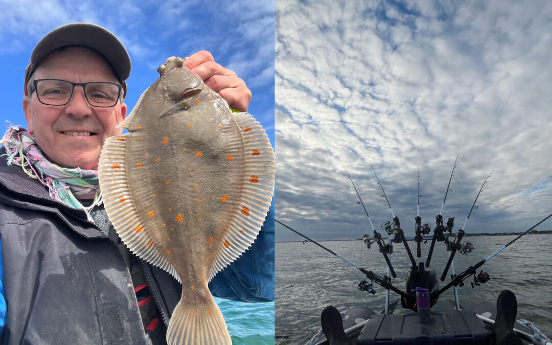 Der er lige nu masser af hugvillige fladfisk i Øresund - som fx denne til Jesper Larsen.