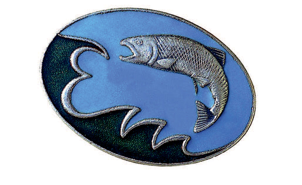 GUS emaljbrosche er eteftertragtet smykke.