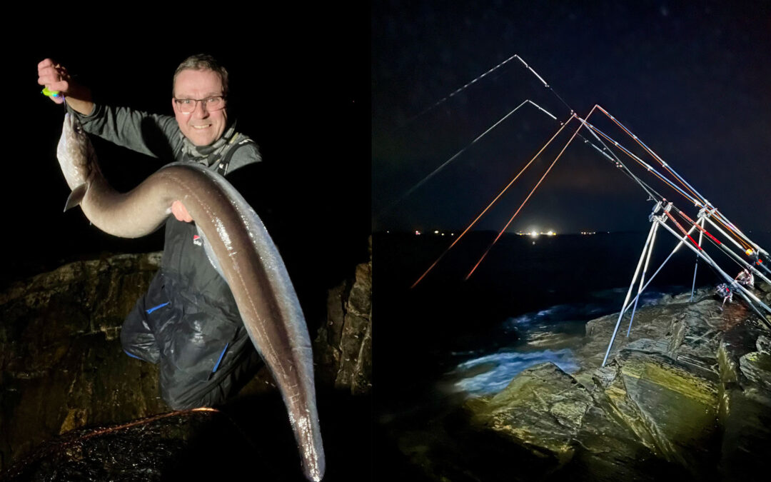 Jesper Larsen med havål fra Norge