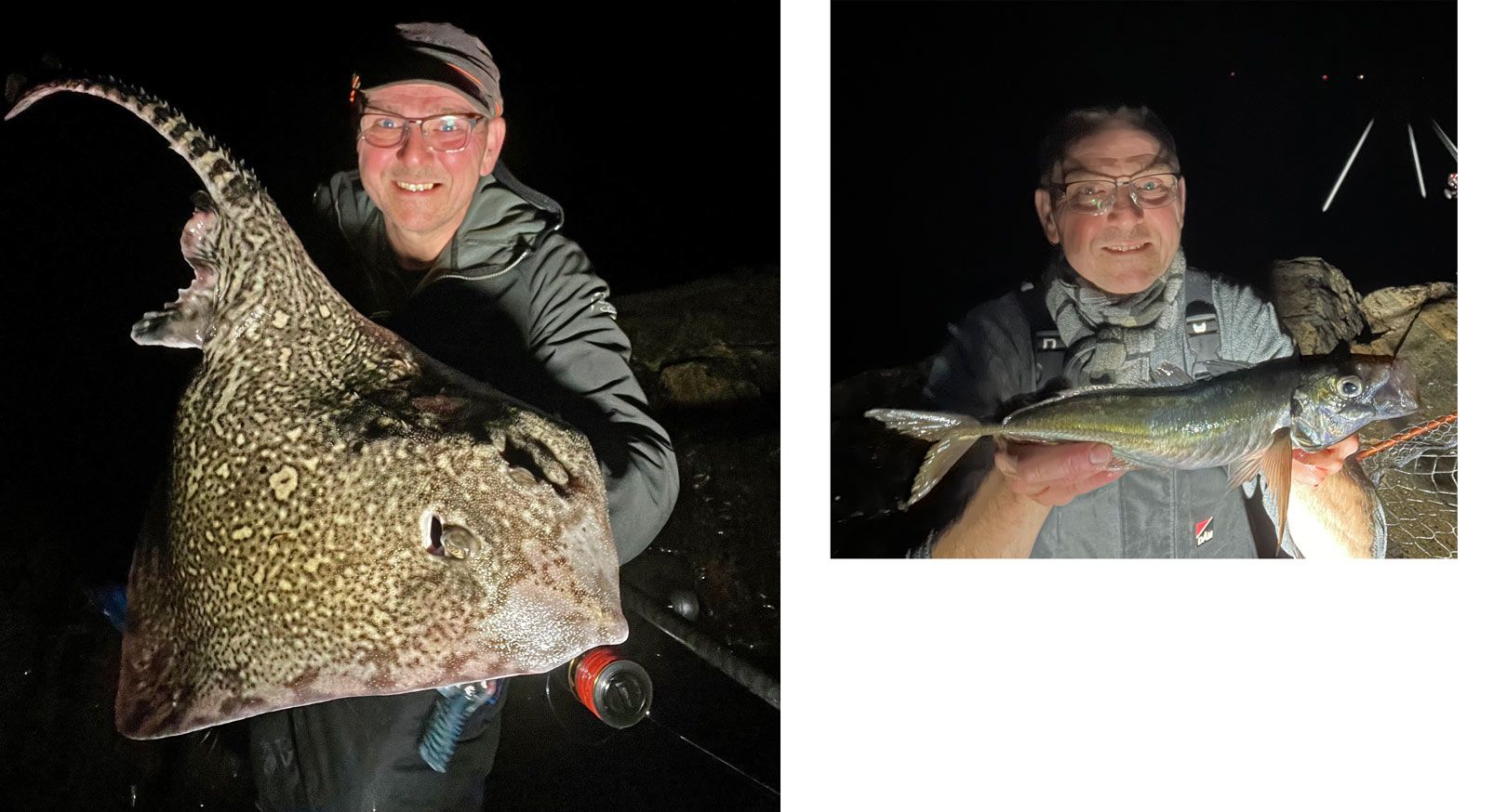 Jesper Larsen med sømrokke og hestemakrel