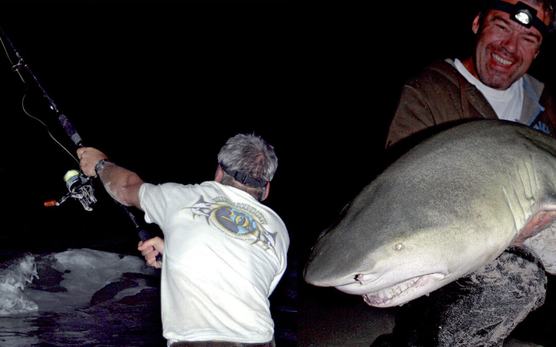 Hajfiskeri fra kysten i Oman.