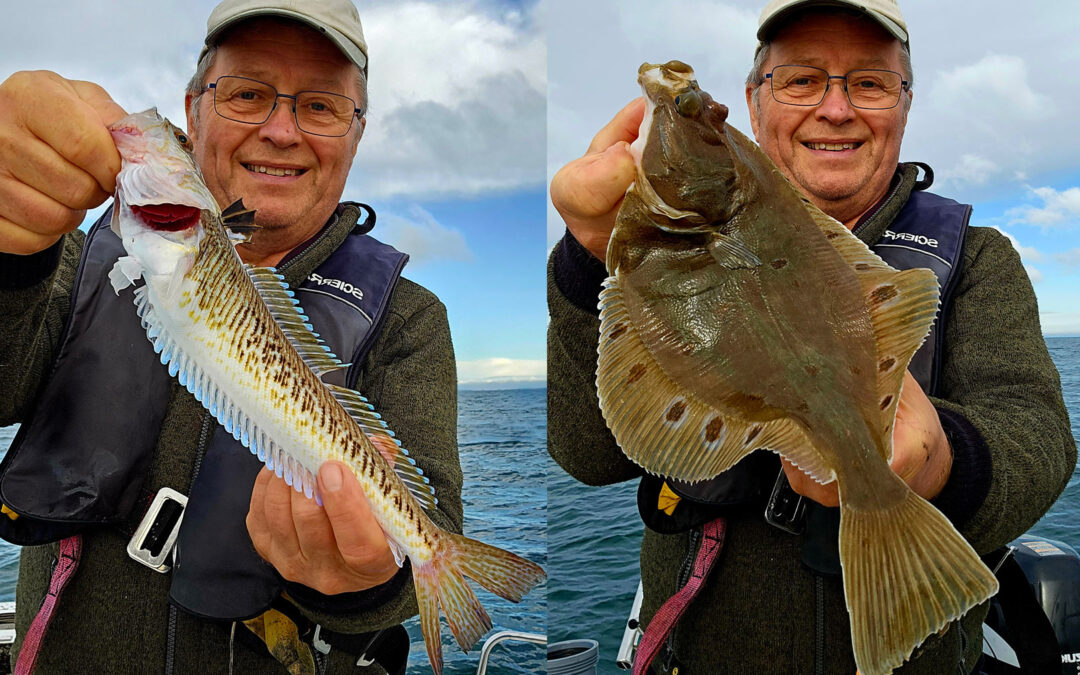 Arne Biering med fjæsing og rødspætte
