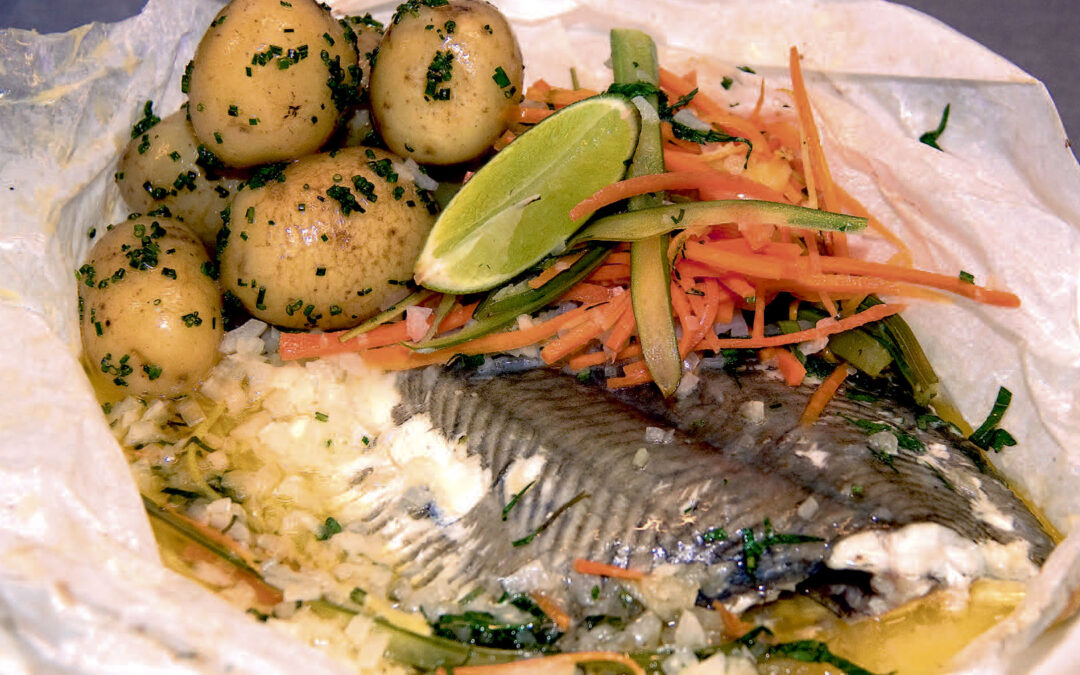 Rødspætte en papilotte