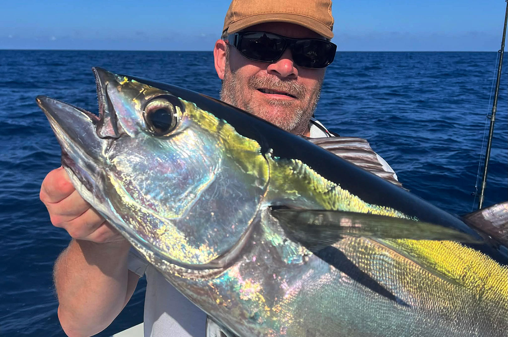 John Eriksen med en blackfin tuna fra Florida