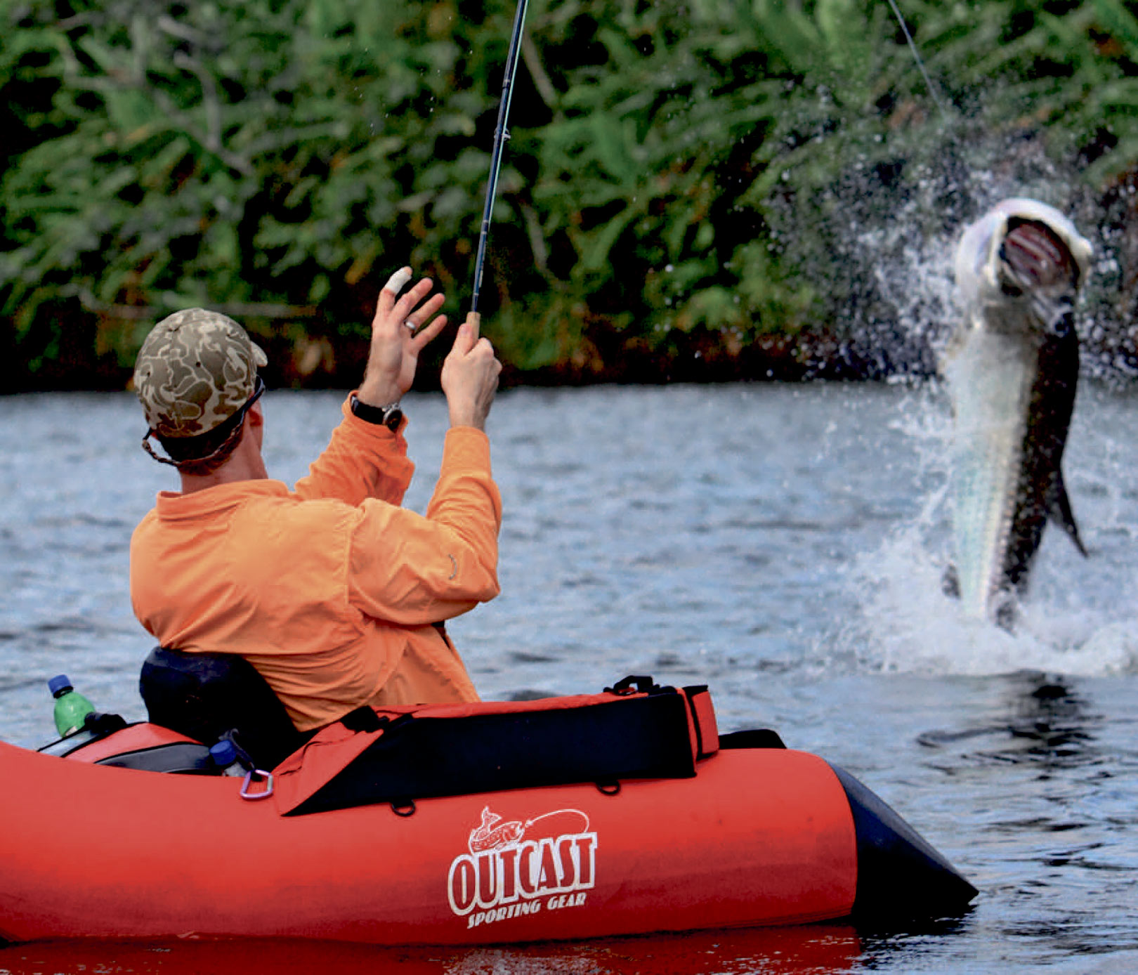 Tarpon på flue fra flyderingen