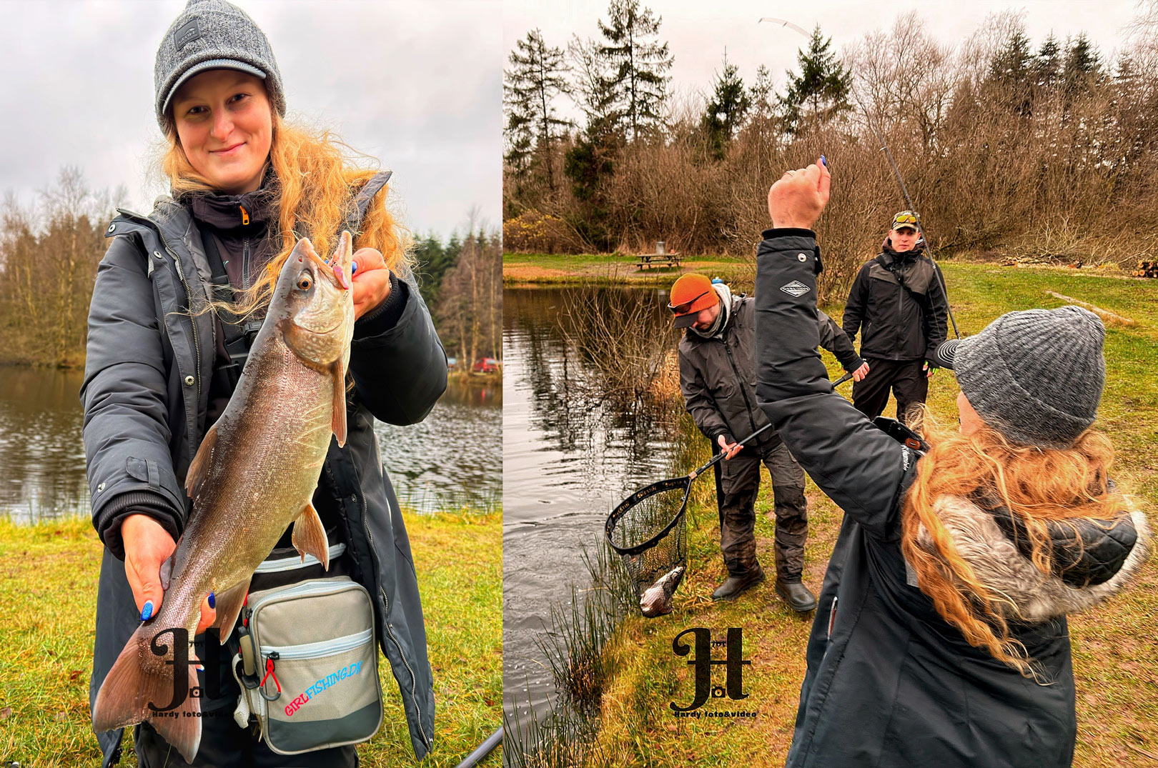 Lisa med sin første sølvørred fra Lystfiskeroasen.