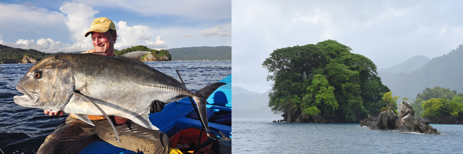 Arnout Terlouw med flot GT fra papua - øverst ser du ham med en flot spanish mackerel.