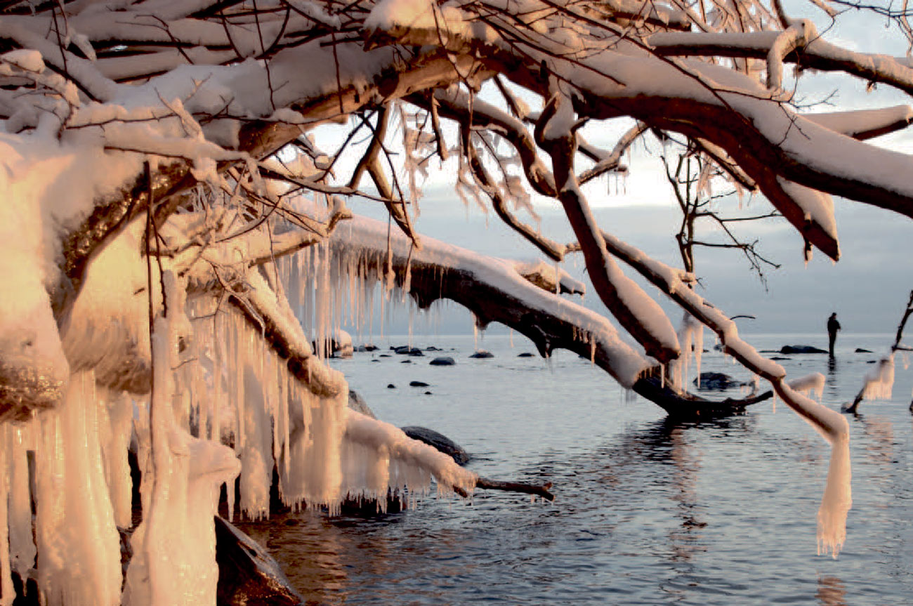 Bornholm er ramt af snekaos ijulen 2010. Da vi efter fem døgn bliver gravet fri ser jeg mit snit til at lufte fiskegrejerne i Fredensborgbugten hvor istapperne hænger tungt og tæt. Resultatet er kolde fødder, stive fingre, frosne kinder, en mistet bombarda og nul fisk. En dejlig dag på kysten!