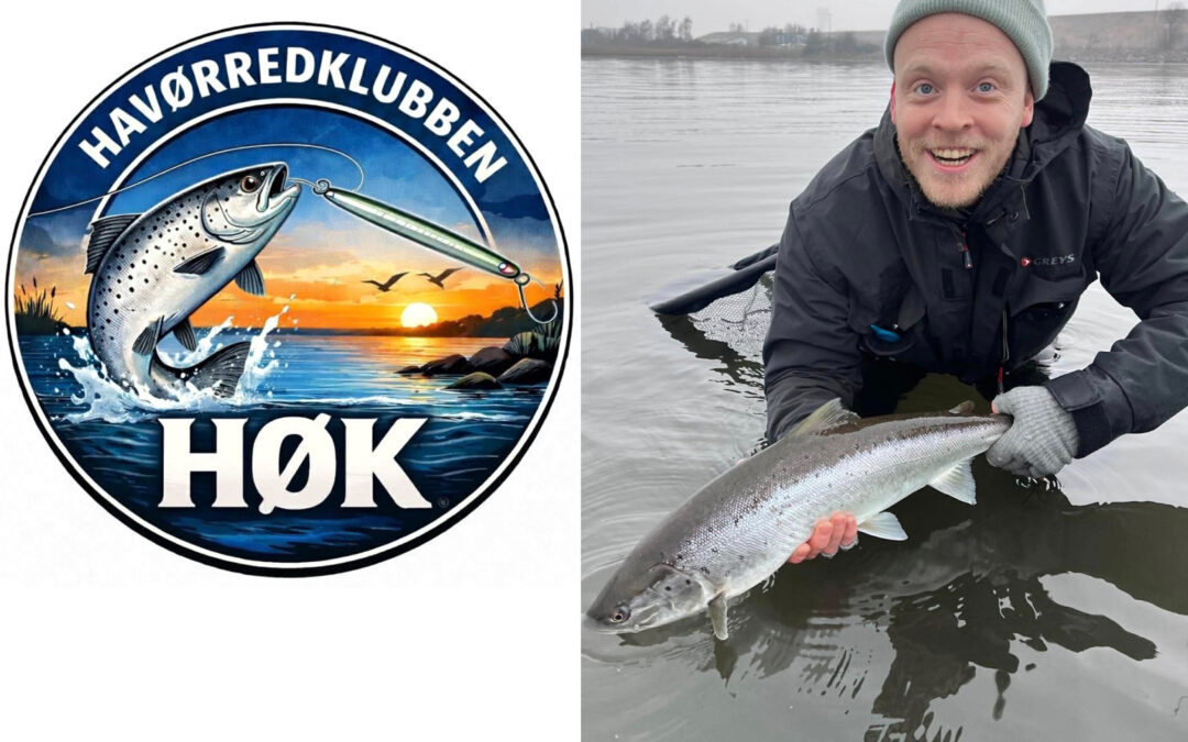 Mathias Bonde Nielsen fra HØK med sin flotte havørred.