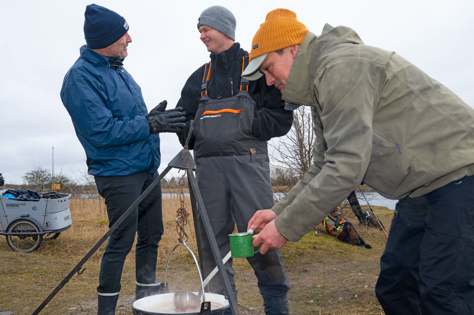 Der var varm kakao og fiskehygge i formiddag på Sydhavnstippen - i selskab med blandt andet Martin Lidegaard fra Radikale Venstre.