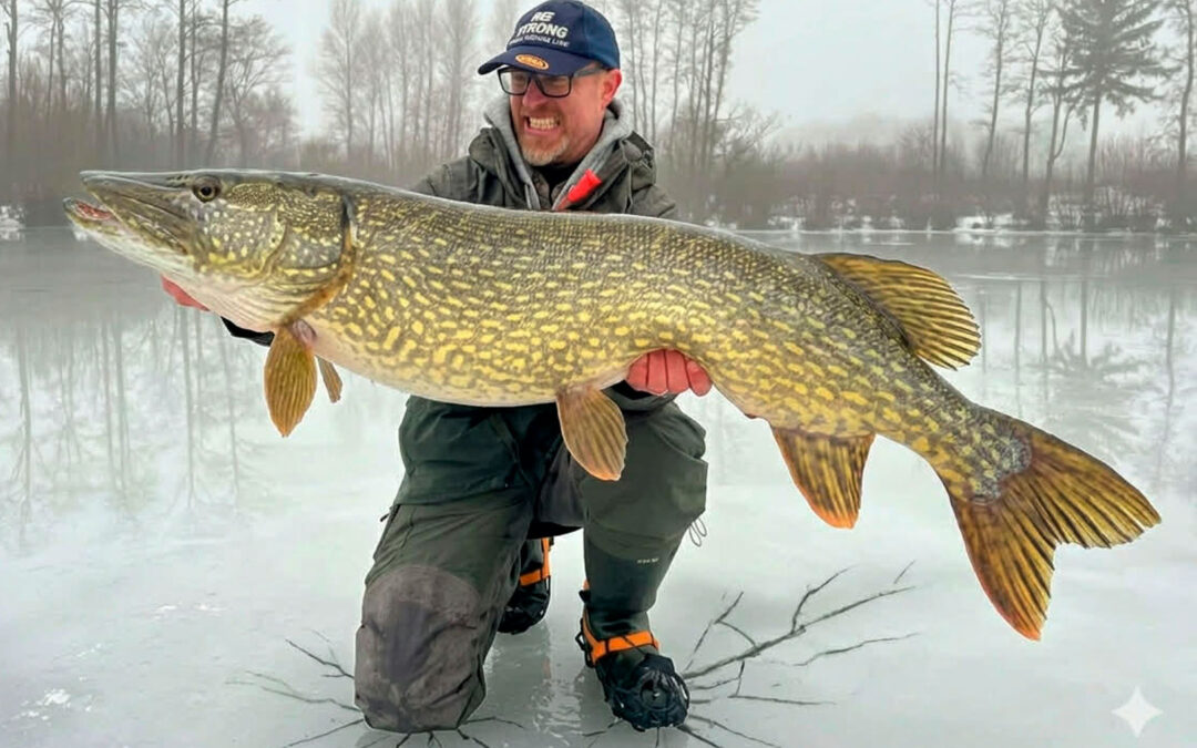 Søren Beck med AI genereret isfiskegedde.