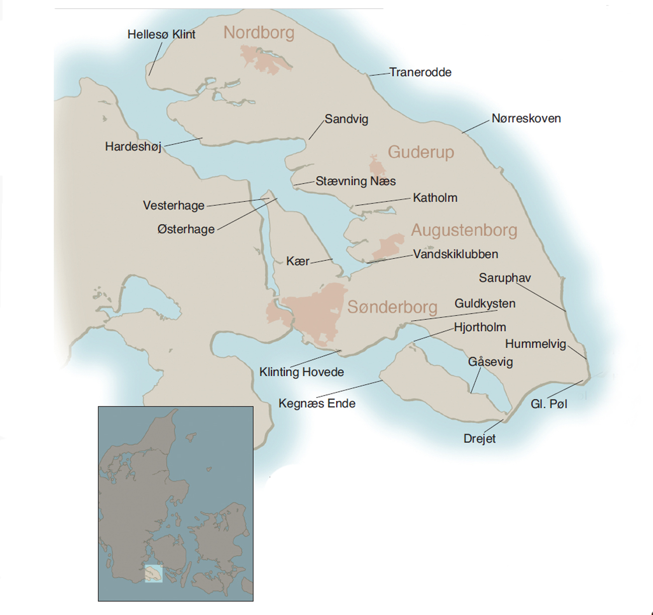 De bedste kystpladser til havørred på Als.