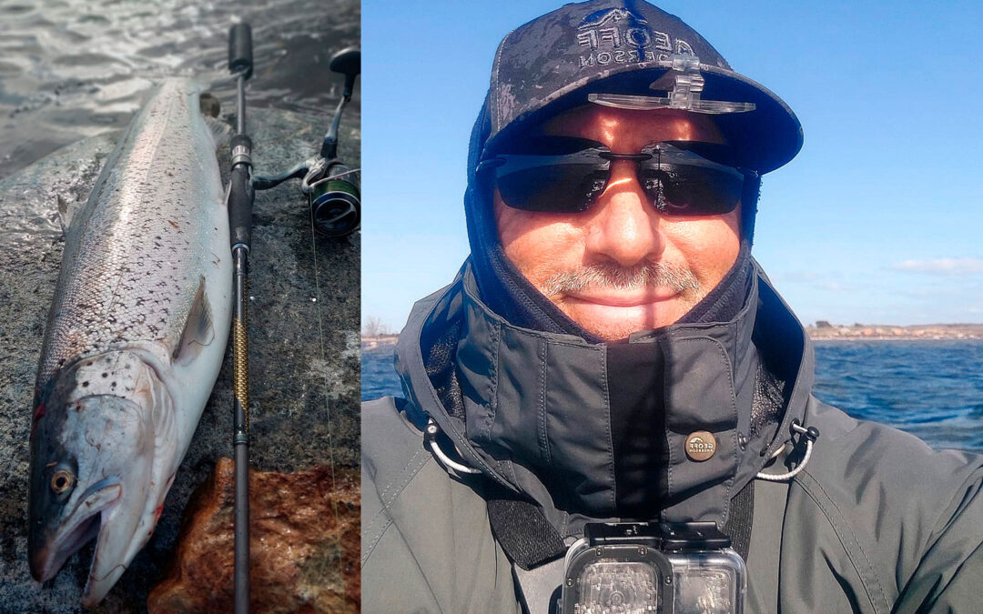 Thierry Du Brail med sin flotte havørred fra Øland.