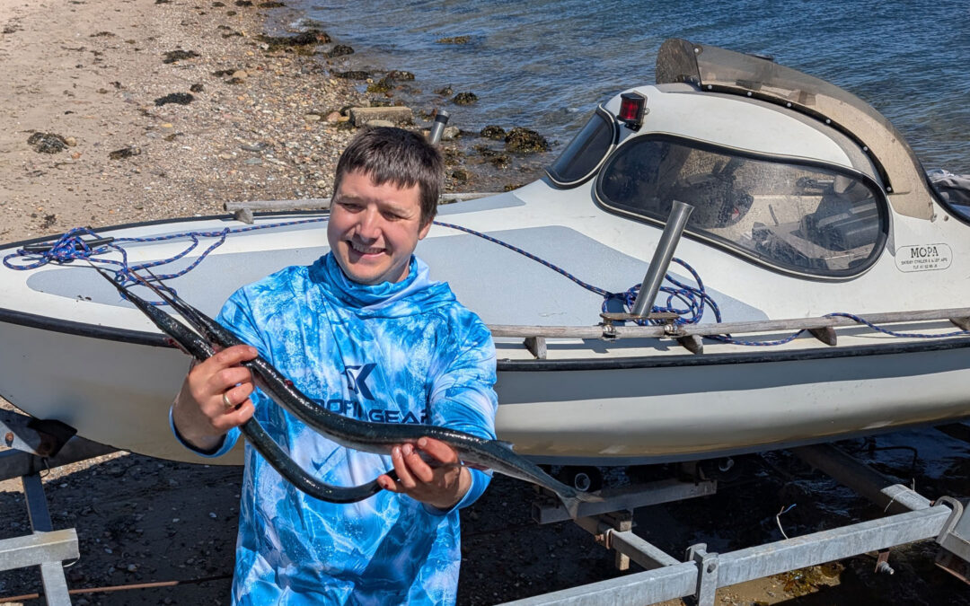 Valdemar med sin flotte hornfisk.