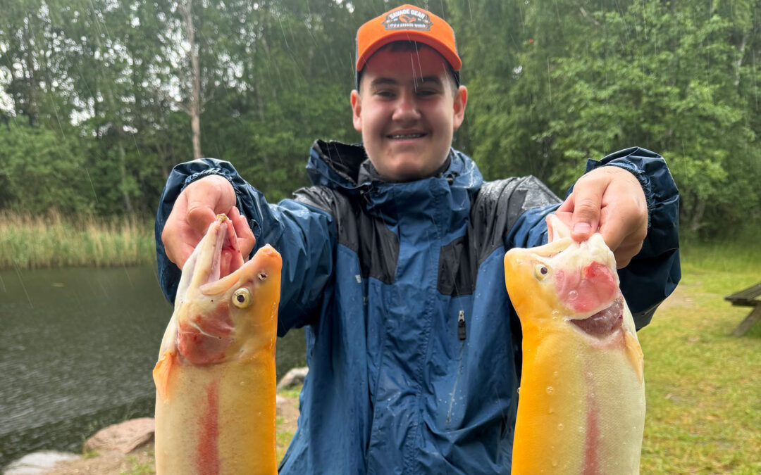 Alfred Weinholdt med fine guldørreder fra Simons Put and Take