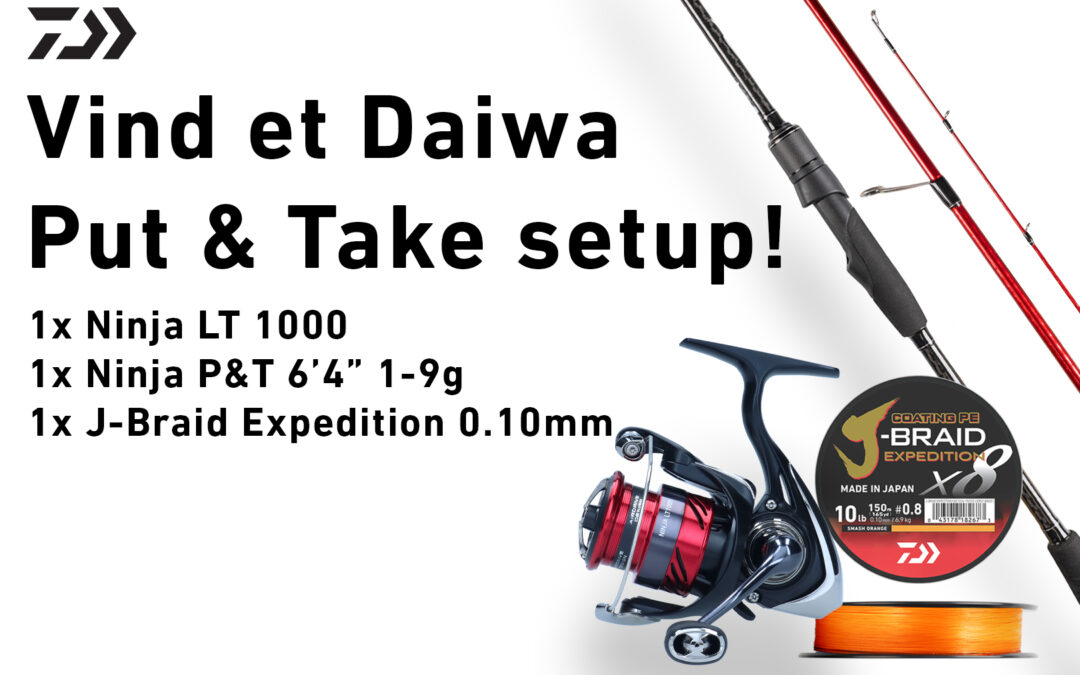 UGENS KONKURRENCE: VIND PUT AND TAKE GREJ FOR 2.400 KR FRA DAIWA