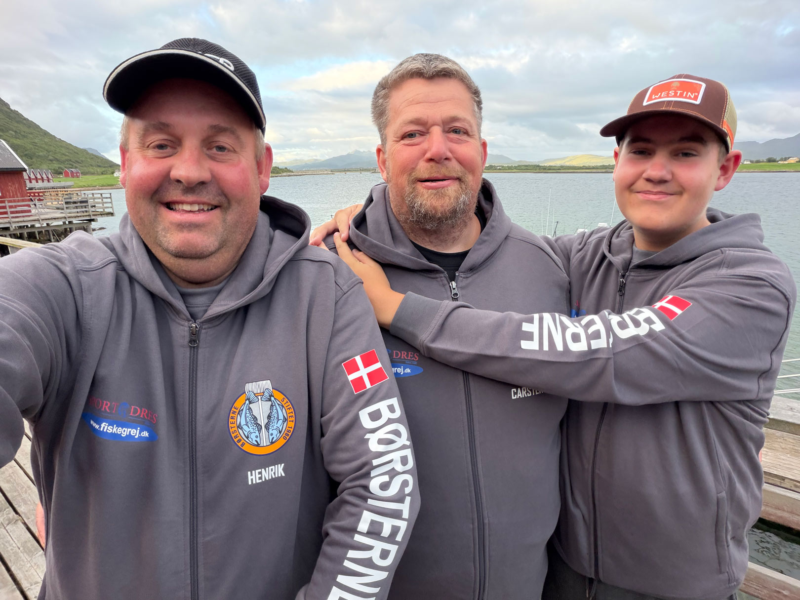 Både Henrik, Carsten og Alfred er medlem af havfiskeklubbeb Børsterne.
